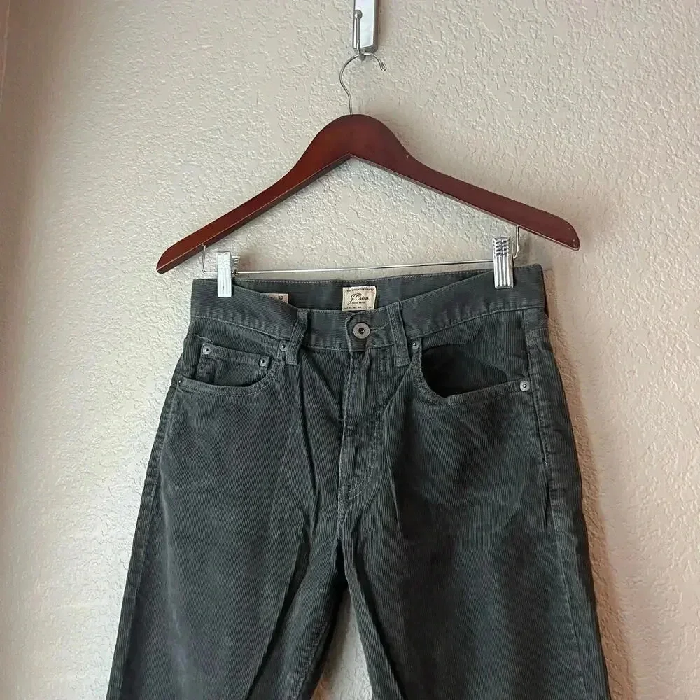 J. Crew Corduroy Pants Men’s 28 32 Straight Leg Gray